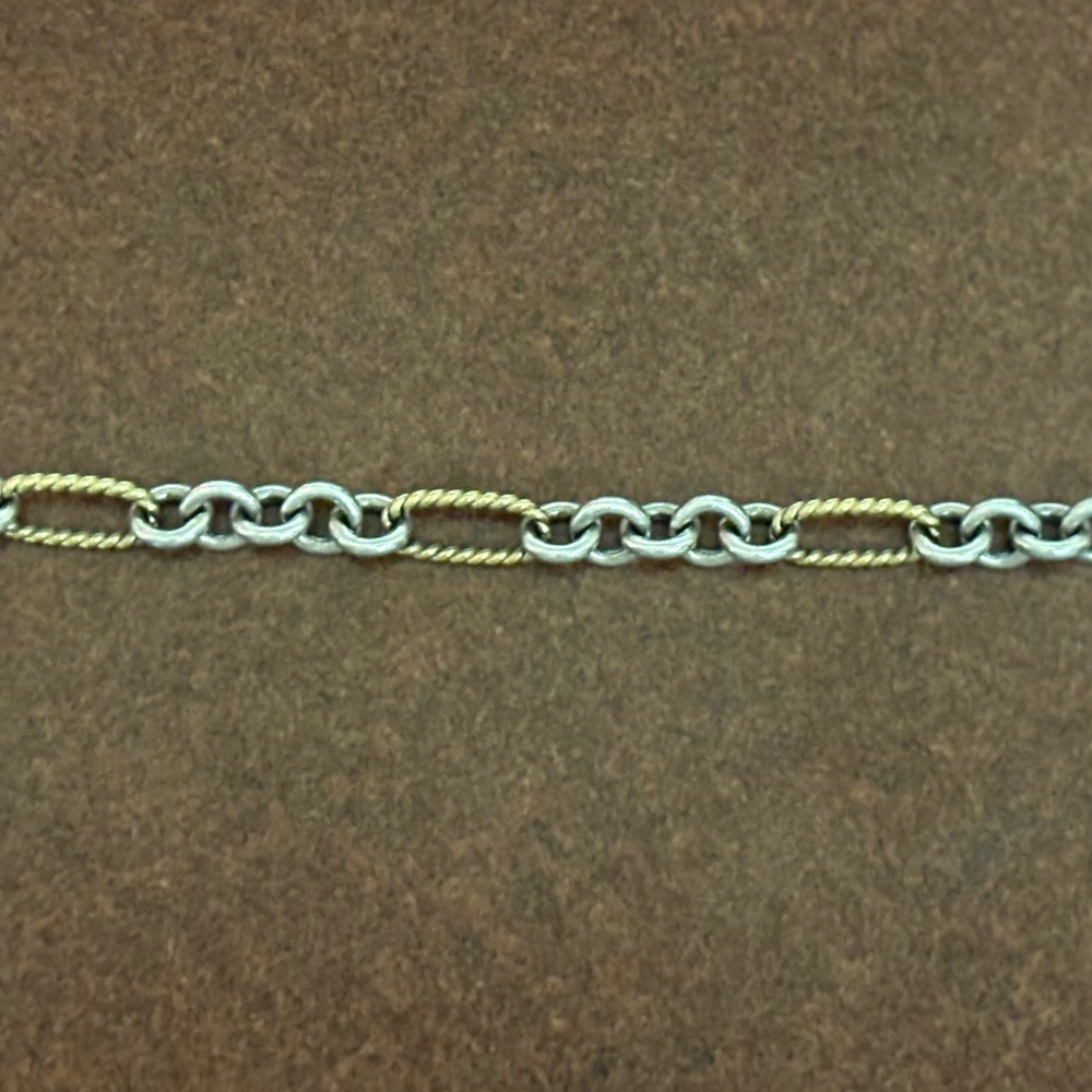 David Yurman Figaro Cable Link Chain Toggle bracelet 8mm